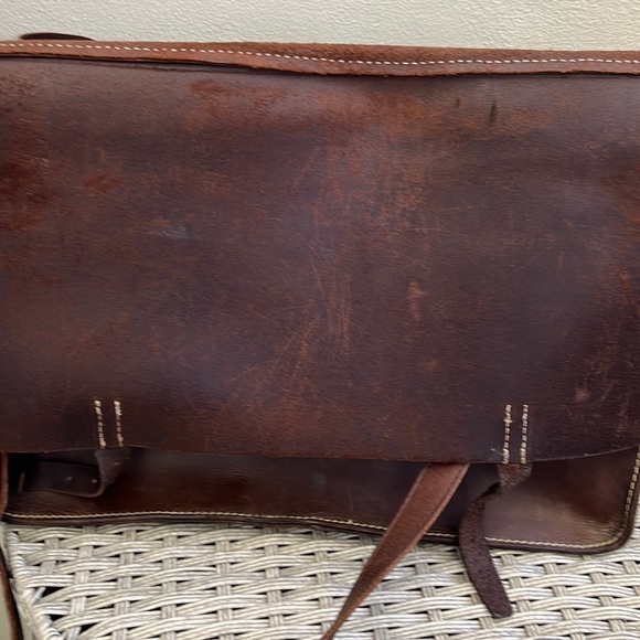 J. Crew Leather Expandable Mailbag/Satchel - Picture 11 of 16